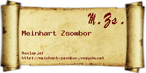 Meinhart Zsombor névjegykártya